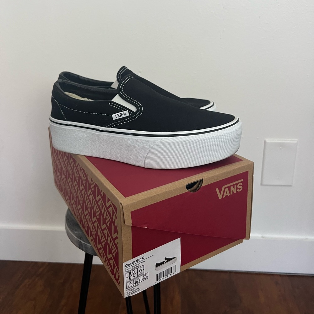 Vans Women’s Classic Black Platform Slip-On